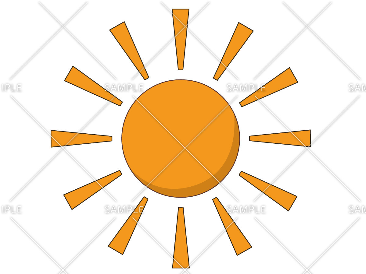 太陽（天気/その他一般・装飾）のイラスト