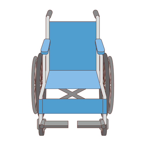 車椅子（車椅子・電動車椅子/福祉用具）のイラスト