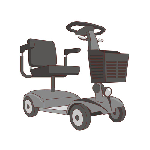 電動車椅子（車椅子・電動車椅子/福祉用具）のイラスト