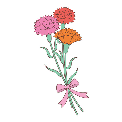 カーネーションの花（季節・行事/その他一般・装飾）のイラスト