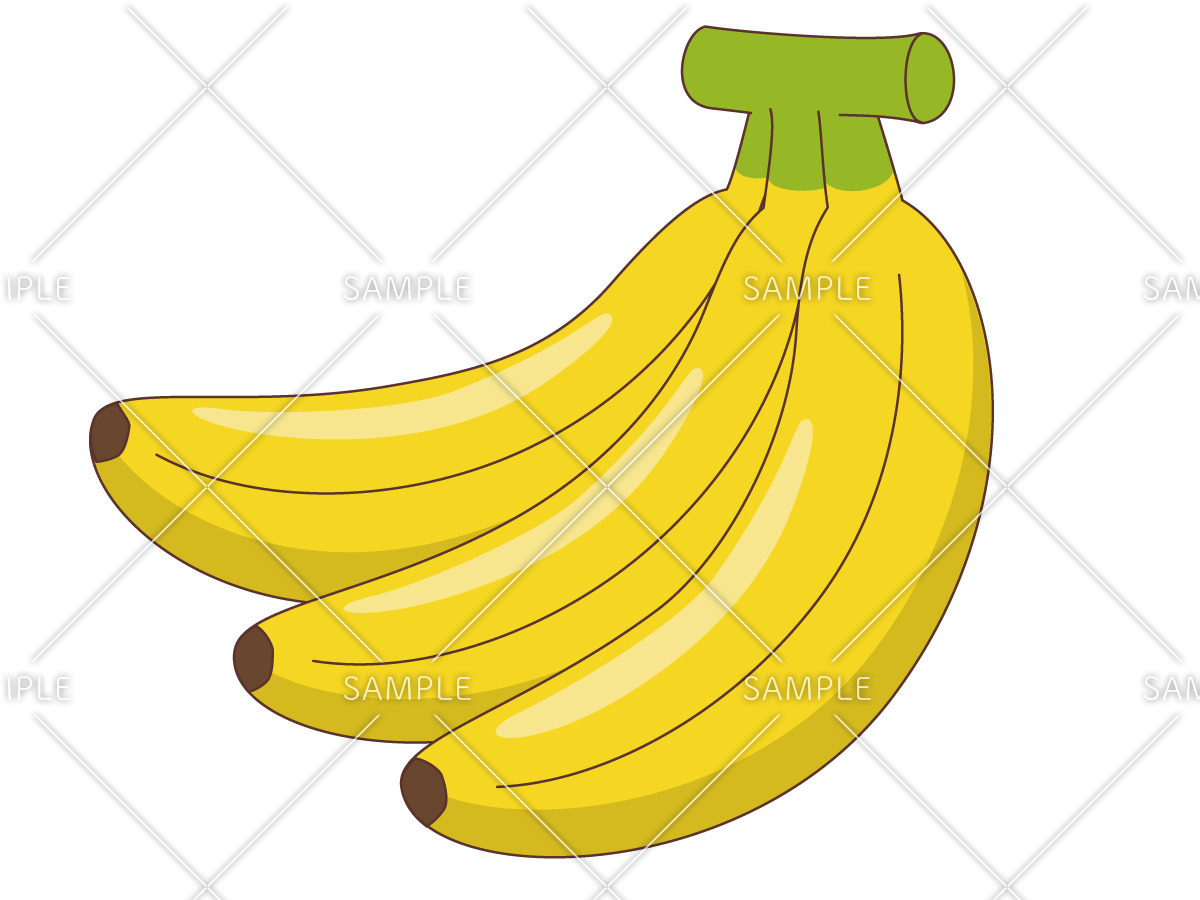 バナナ（食べ物・飲み物/その他一般・装飾）のイラスト