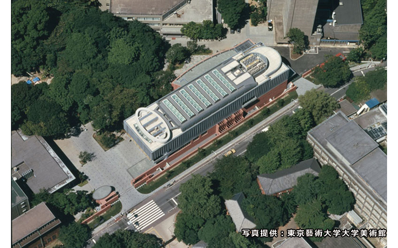 本美術館は上野公園の東京藝術大学美術学部構内に位置している。