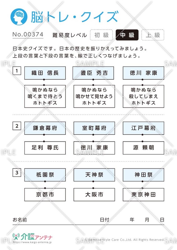 日本史クイズ-No.00374/中級