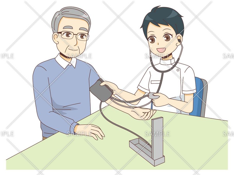 看護師による血圧測定
