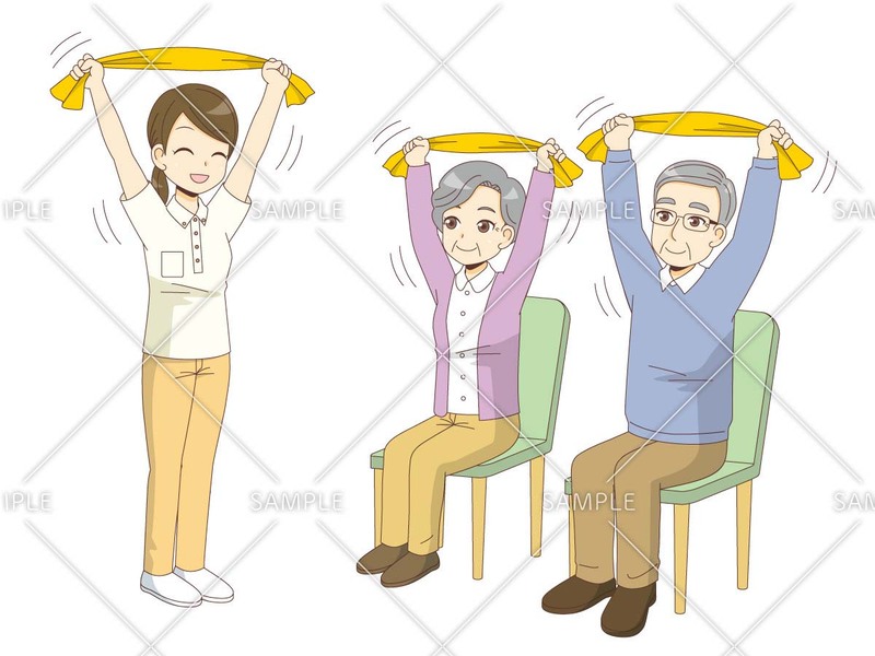 高齢者の体操イラスト 無料で使える商用フリーのイラスト特集 介護アンテナ