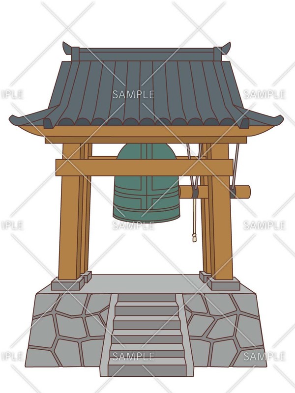 除夜の鐘のイラスト