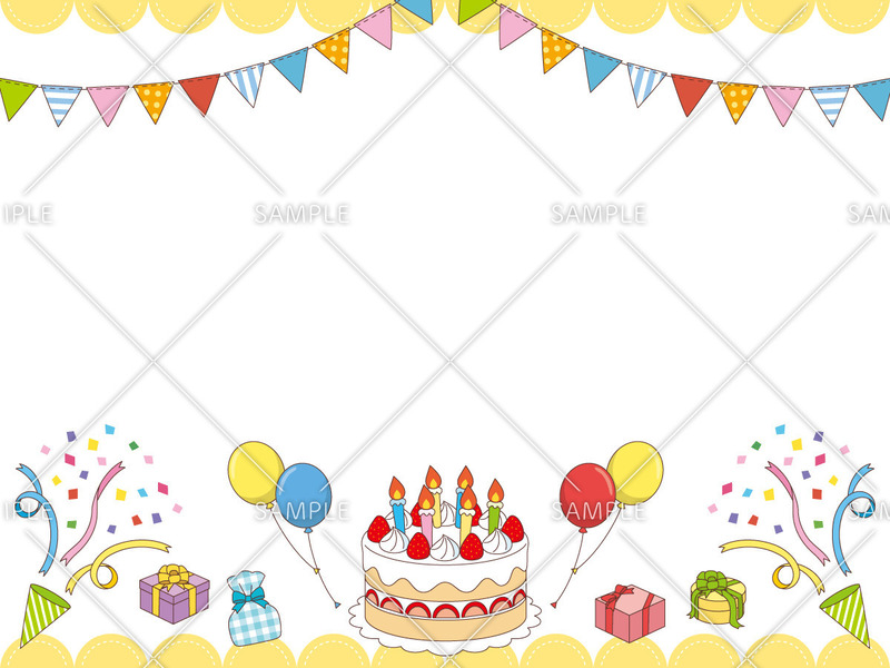 誕生日カードのフレーム（ケーキ）
