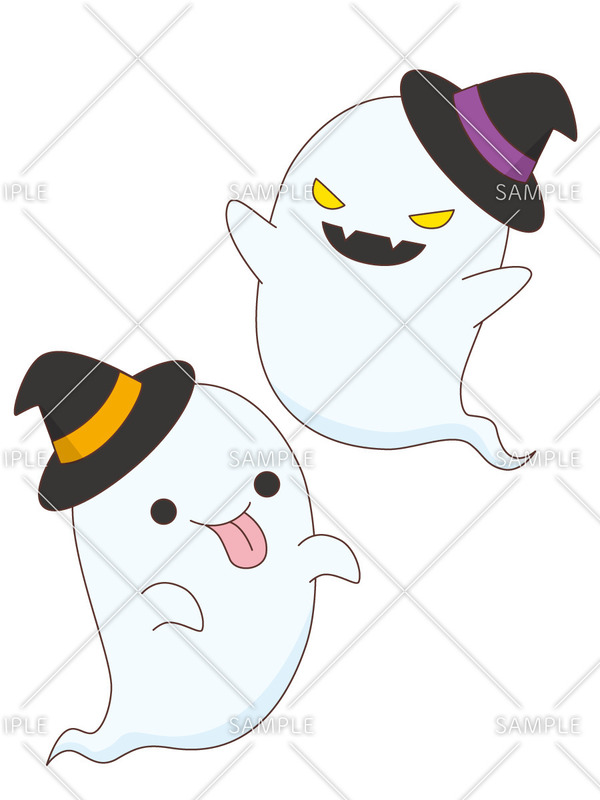 ハロウィンのおばけのイラスト