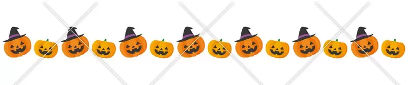 ハロウィンの飾り罫線のイラスト