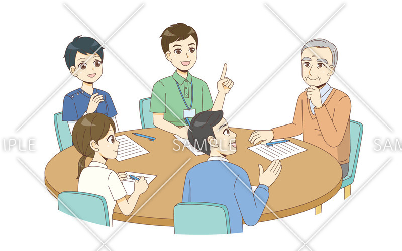 サービス担当者会議のイメージ 医療 福祉 医療 病気 の無料イラスト 介護アンテナ