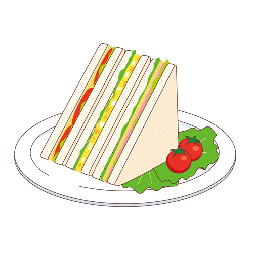 サンドイッチ（食べ物・飲み物/その他一般・装飾）のイラスト
