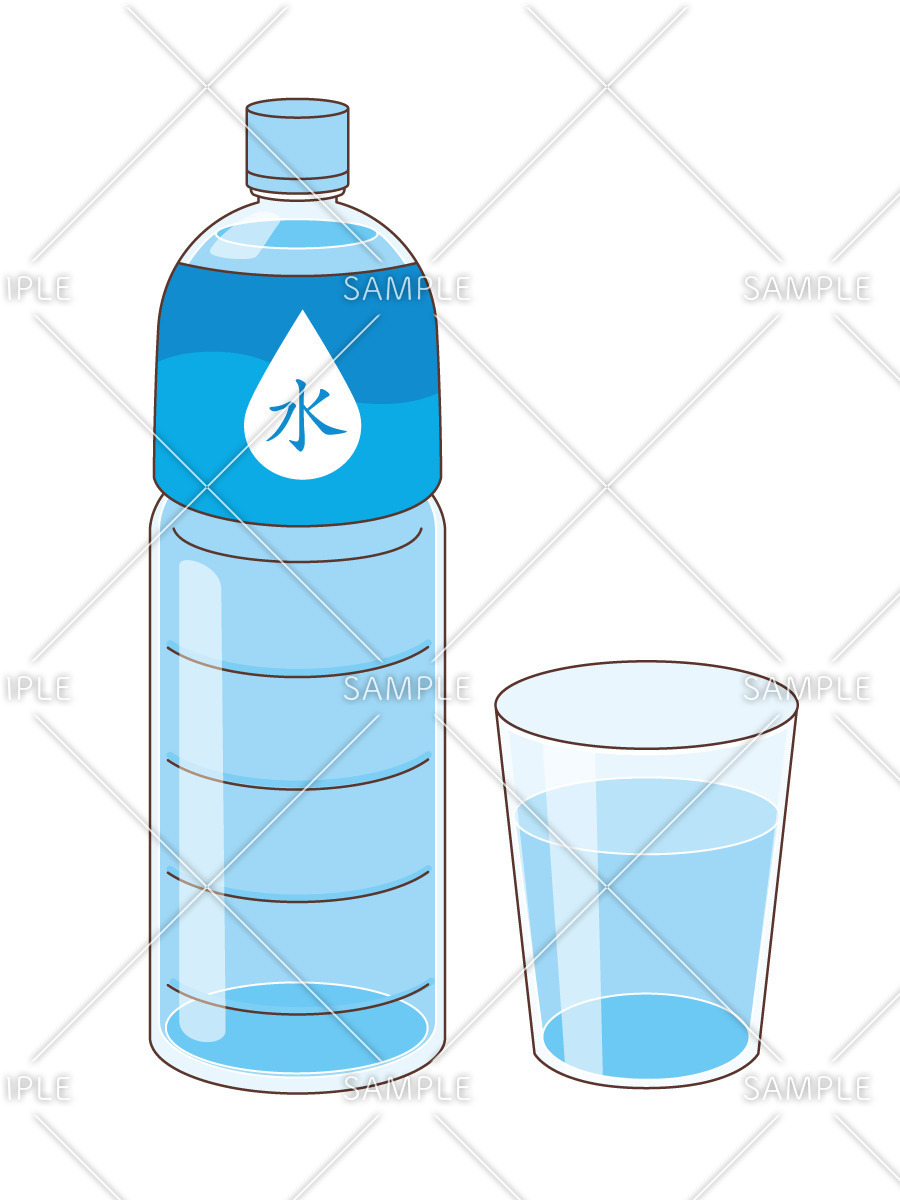 お水とペットボトル（食べ物・飲み物/その他一般・装飾）のイラスト