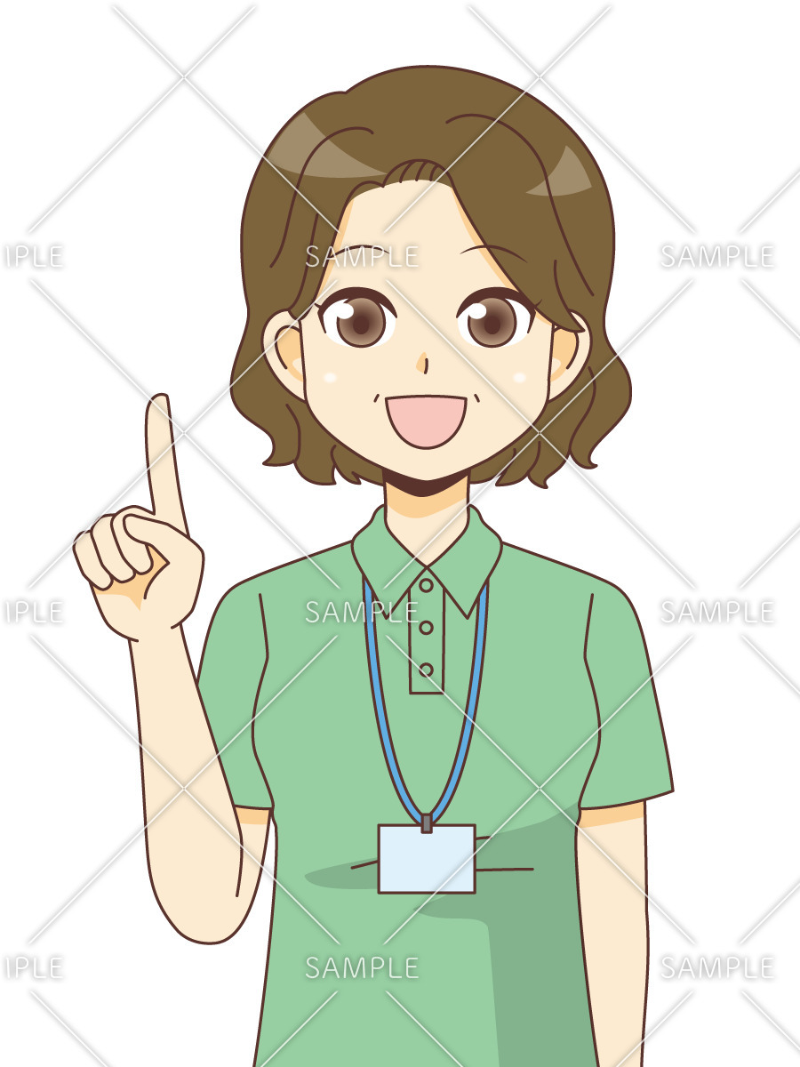 説明する女性ケアマネジャー ケアマネジャー 社会福祉士 介護現場の人物 の無料イラスト 介護アンテナ