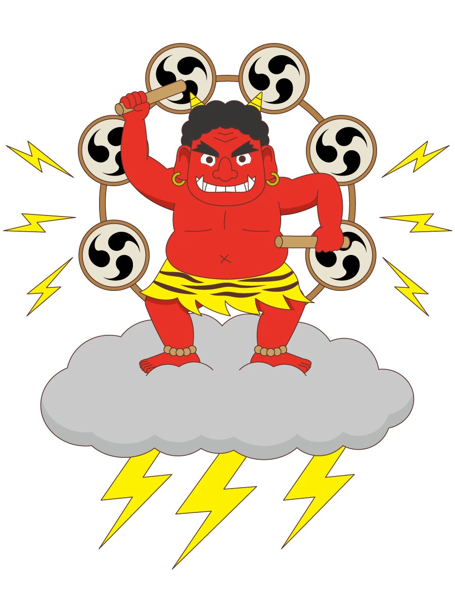 雷様（天気/その他一般・装飾）の無料イラスト | 介護アンテナ 