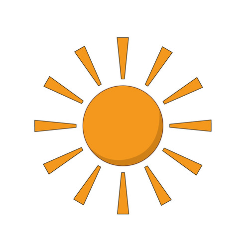 太陽（天気/その他一般・装飾）のイラスト