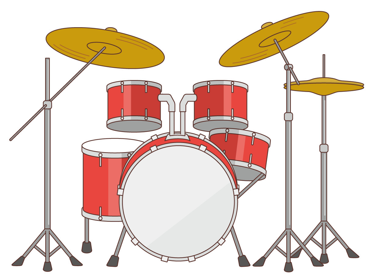 ドラム 音楽 楽器 カラオケ その他一般 装飾 の無料イラスト 介護アンテナ