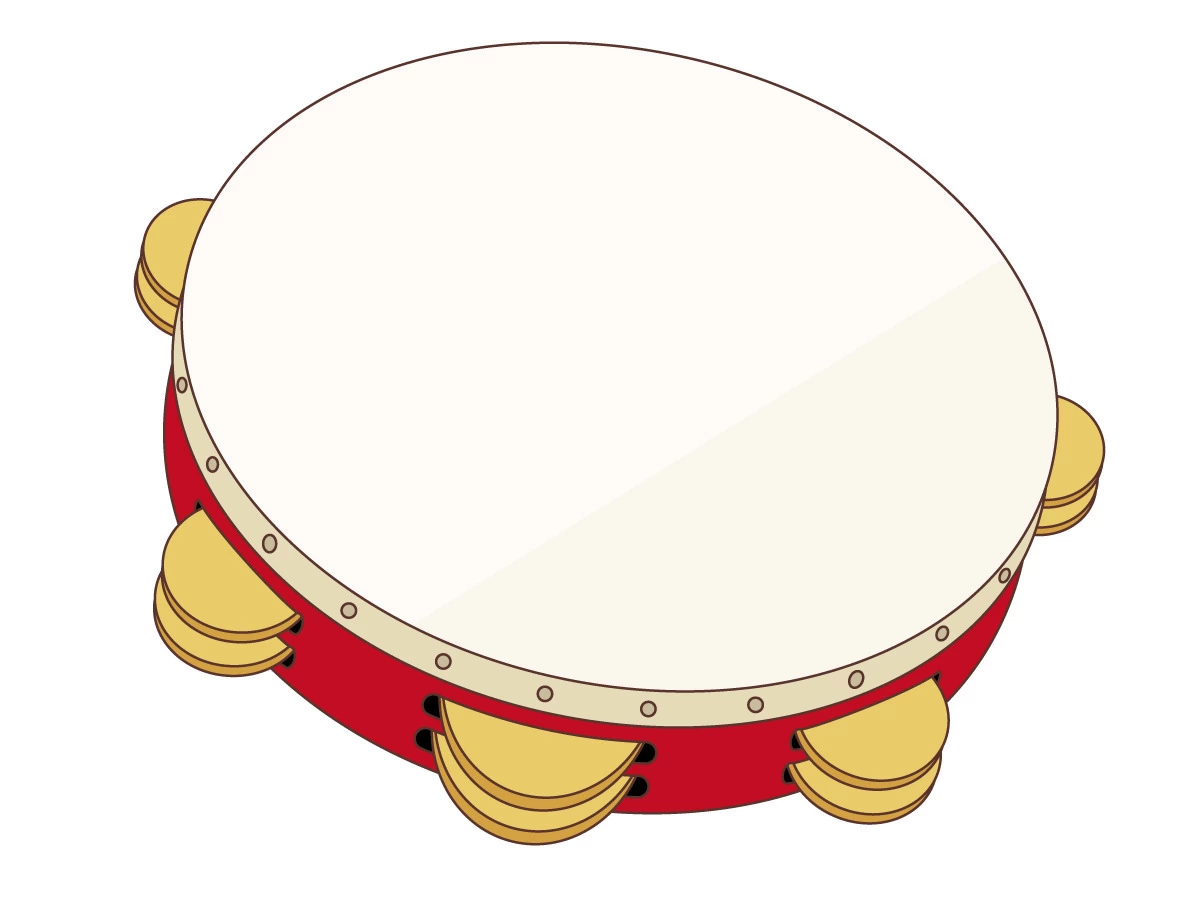 タンバリン（音楽・楽器・カラオケ/その他一般・装飾）の無料イラスト 