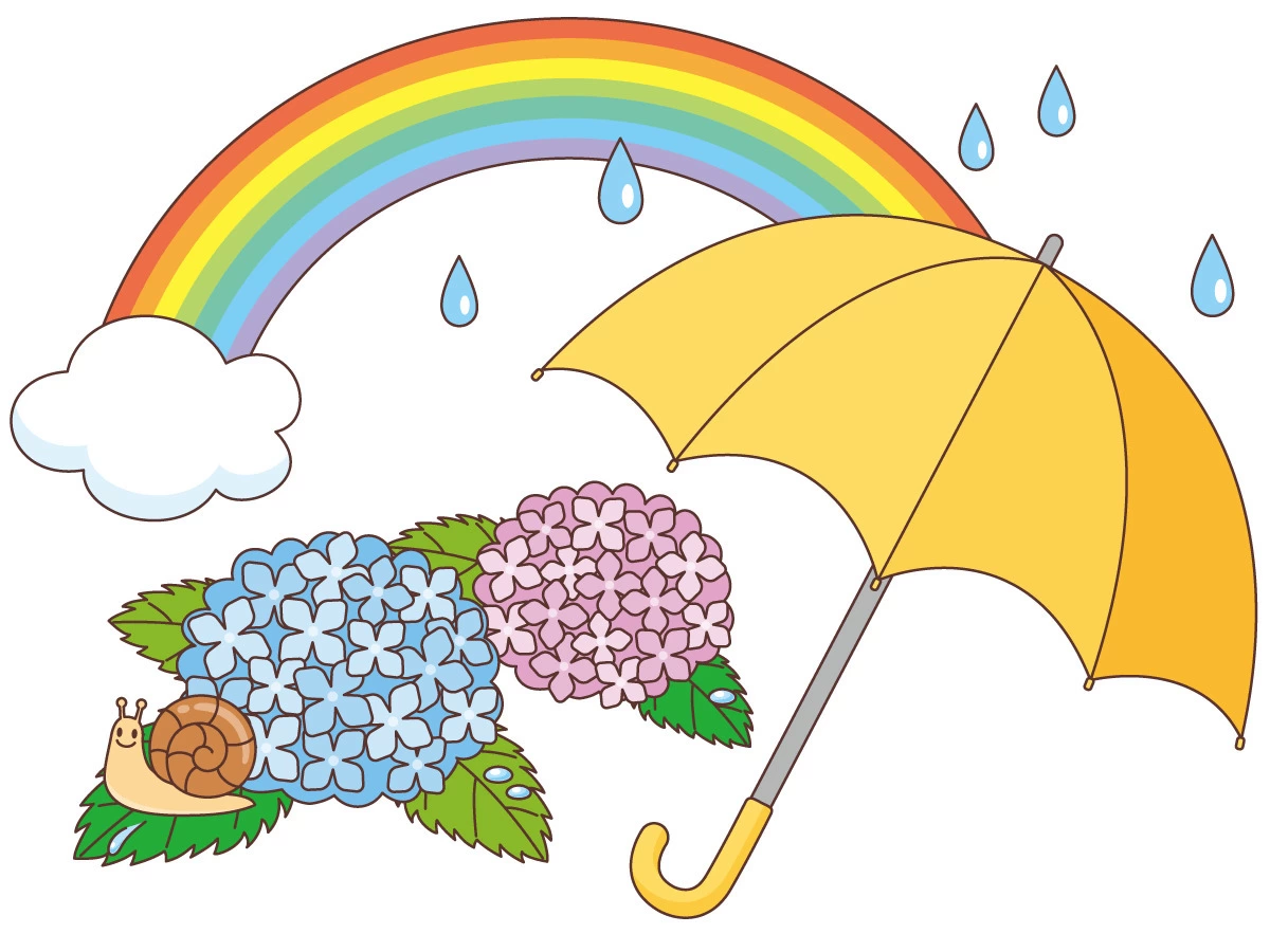 雨上がりのイメージ (天気/自然・文化・その他の介護イラスト素材