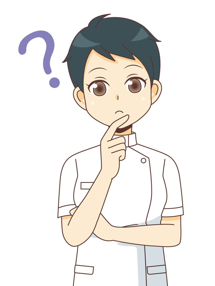 疑問を持つ女性看護師 看護師 医療 病気 の無料イラスト 介護アンテナ