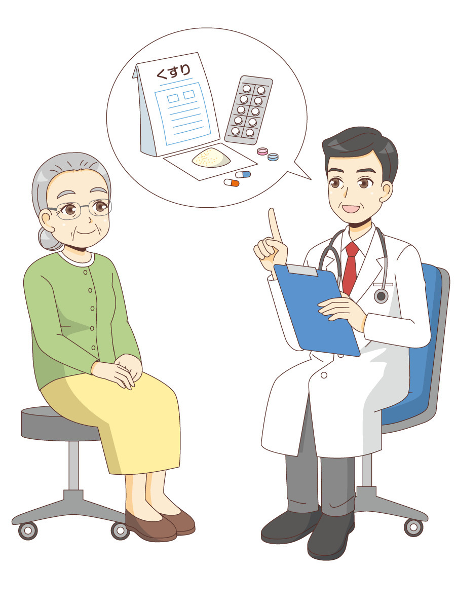 服薬指導を行う男性医師 医者 医療 病気 の無料イラスト 介護アンテナ