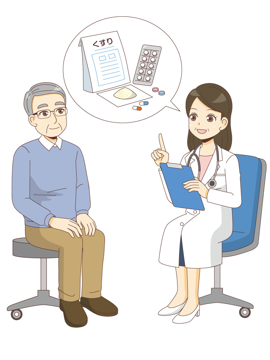 服薬指導を行う女性医師 医者 医療 病気 の無料イラスト 介護アンテナ