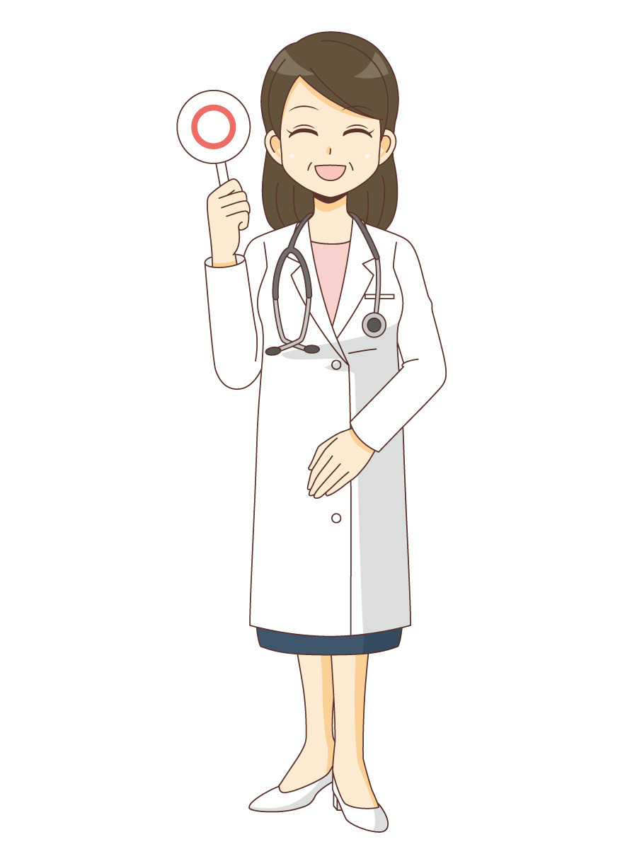 のサインを出す女性医師 医者 医療 病気 の無料イラスト 介護アンテナ