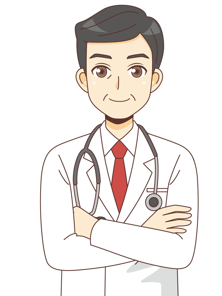 腕を組む男性医師 医者 医療 病気 の無料イラスト 介護アンテナ