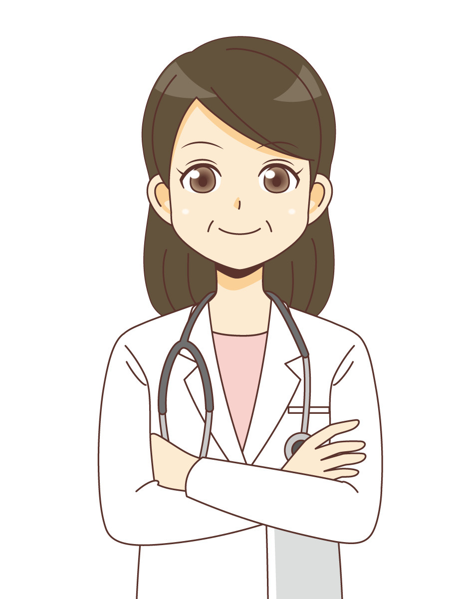 腕を組む女性医師 医者 医療 病気 の無料イラスト 介護アンテナ