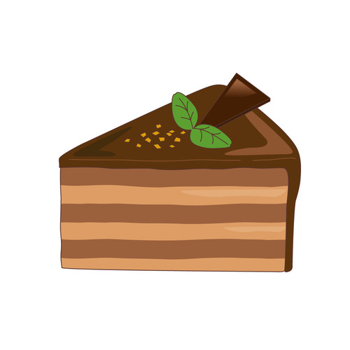 チョコレートケーキ（食べ物・飲み物/その他一般・装飾）のイラスト