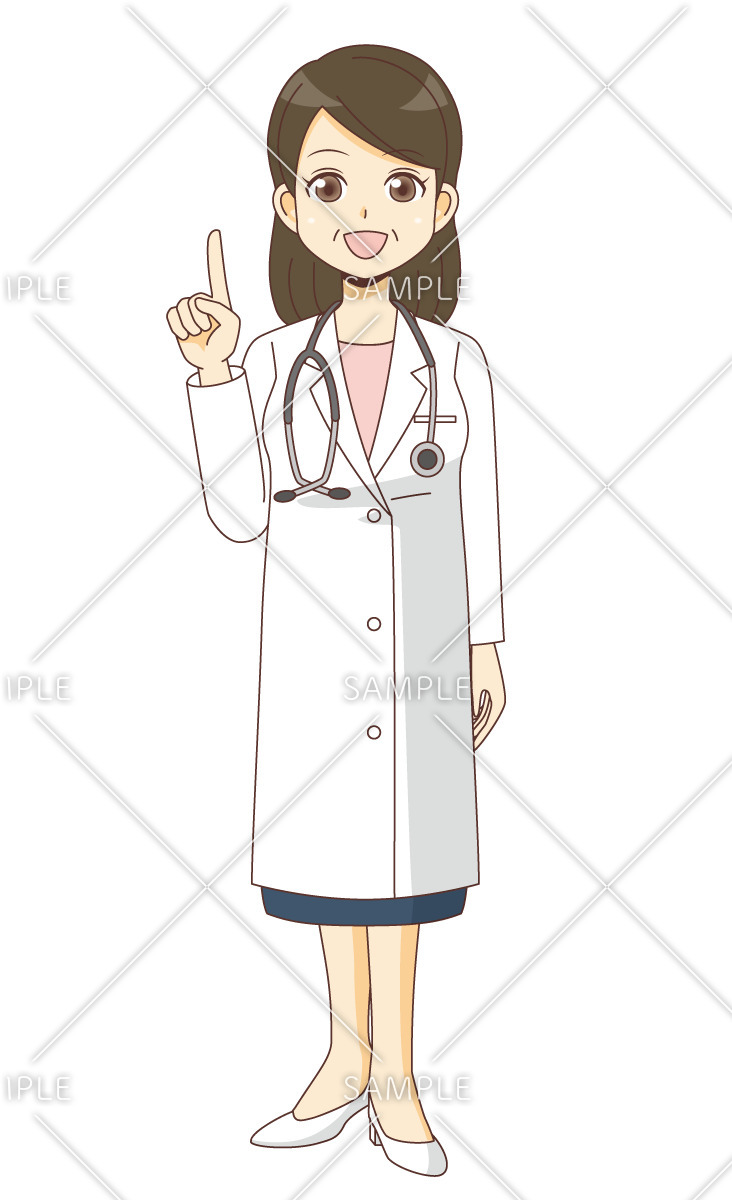 説明する女性医師 医者 医療 病気 の無料イラスト 介護アンテナ