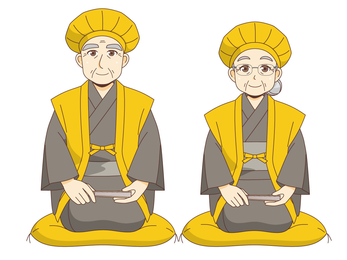 傘寿 米寿祝いの夫婦 高齢者 介護現場の人物 の無料イラスト 介護アンテナ