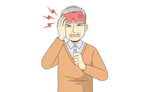 頭が痛い男性高齢者