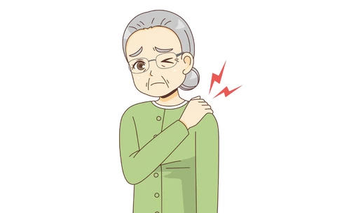 肩こりに悩む女性高齢者
