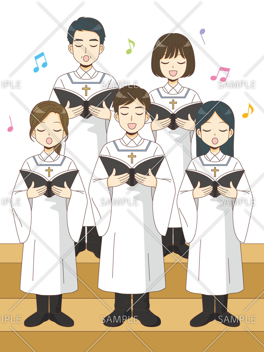 聖歌隊 季節 行事 その他一般 装飾 の無料イラスト 介護アンテナ