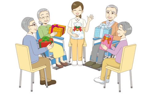 介護施設でのプレゼント交換