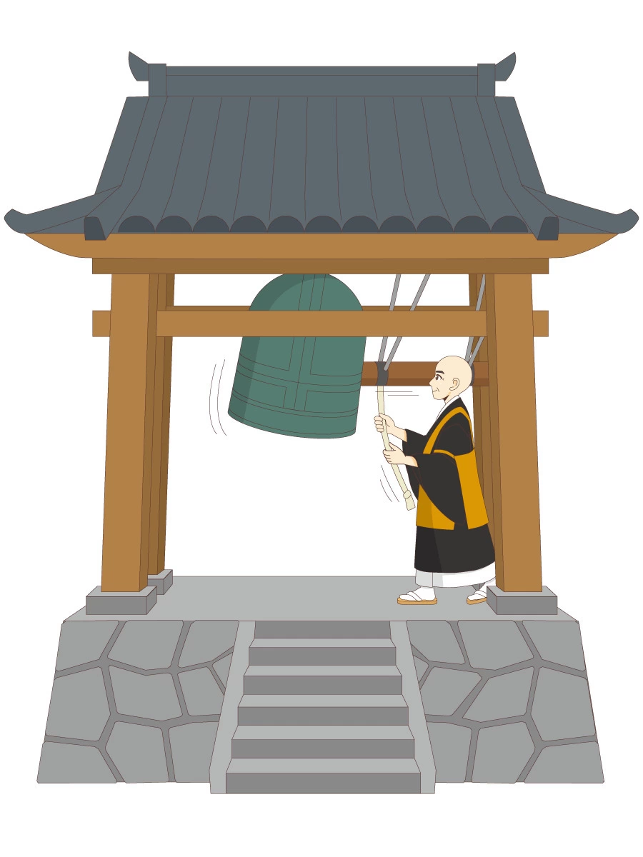 除夜の鐘 の イラスト