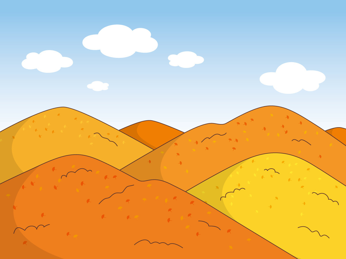 紅葉した山の風景 季節 行事 その他一般 装飾 の無料イラスト 介護アンテナ