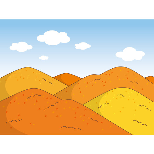 紅葉した山の風景（季節・行事/その他一般・装飾）のイラスト