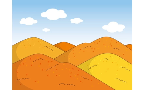 紅葉した山の風景