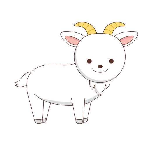 かわいいヤギ（動物/その他一般・装飾）