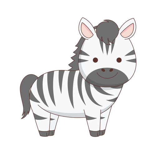かわいいシマウマ（動物/その他一般・装飾）