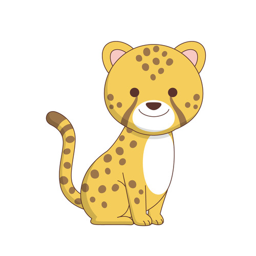 かわいいチーター（動物/その他一般・装飾）のイラスト