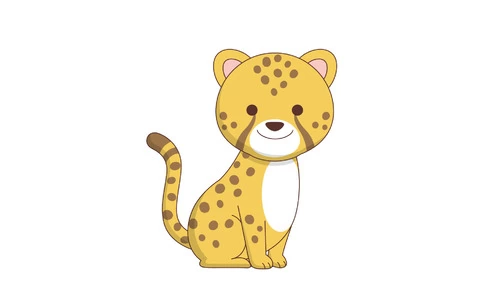 かわいいチーター（動物/その他一般・装飾）