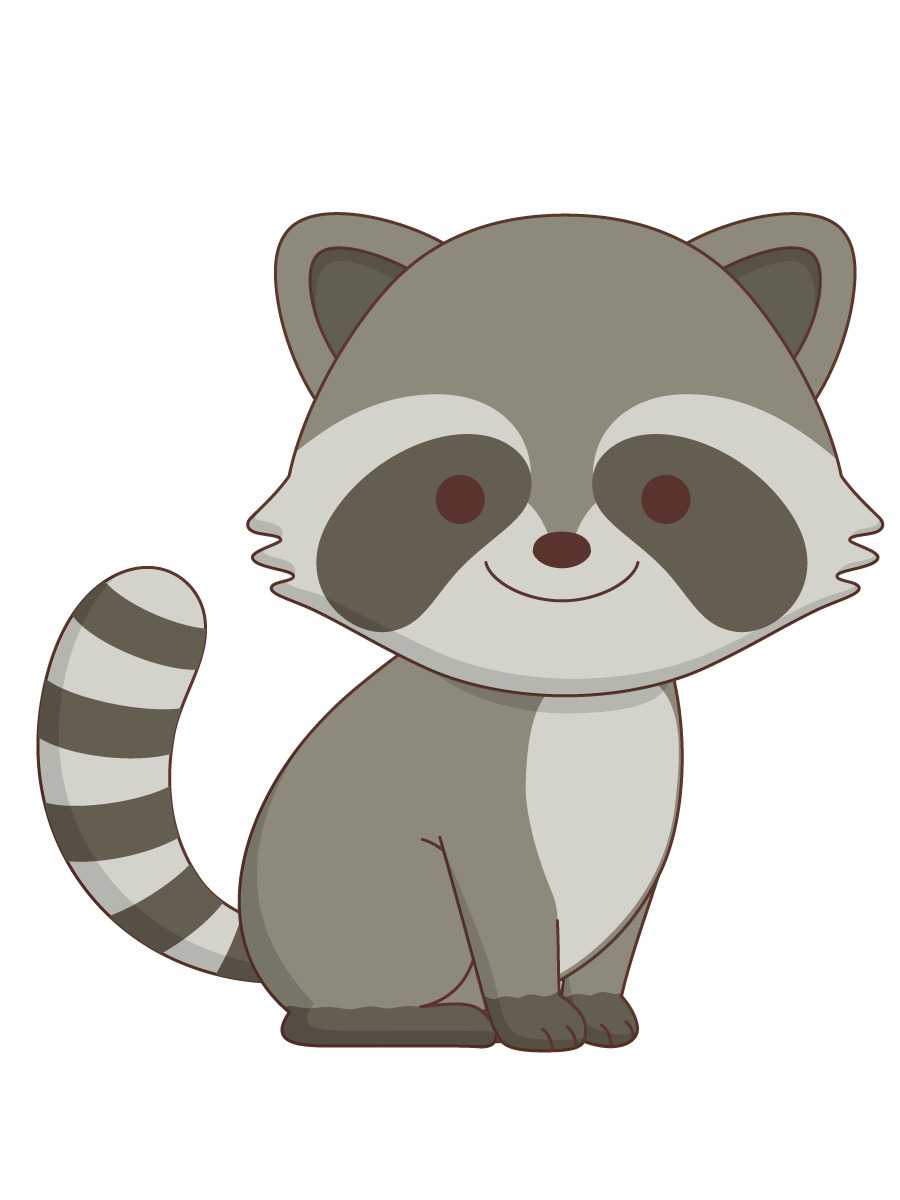 かわいいアライグマ 動物 その他一般 装飾 の無料イラスト 介護アンテナ