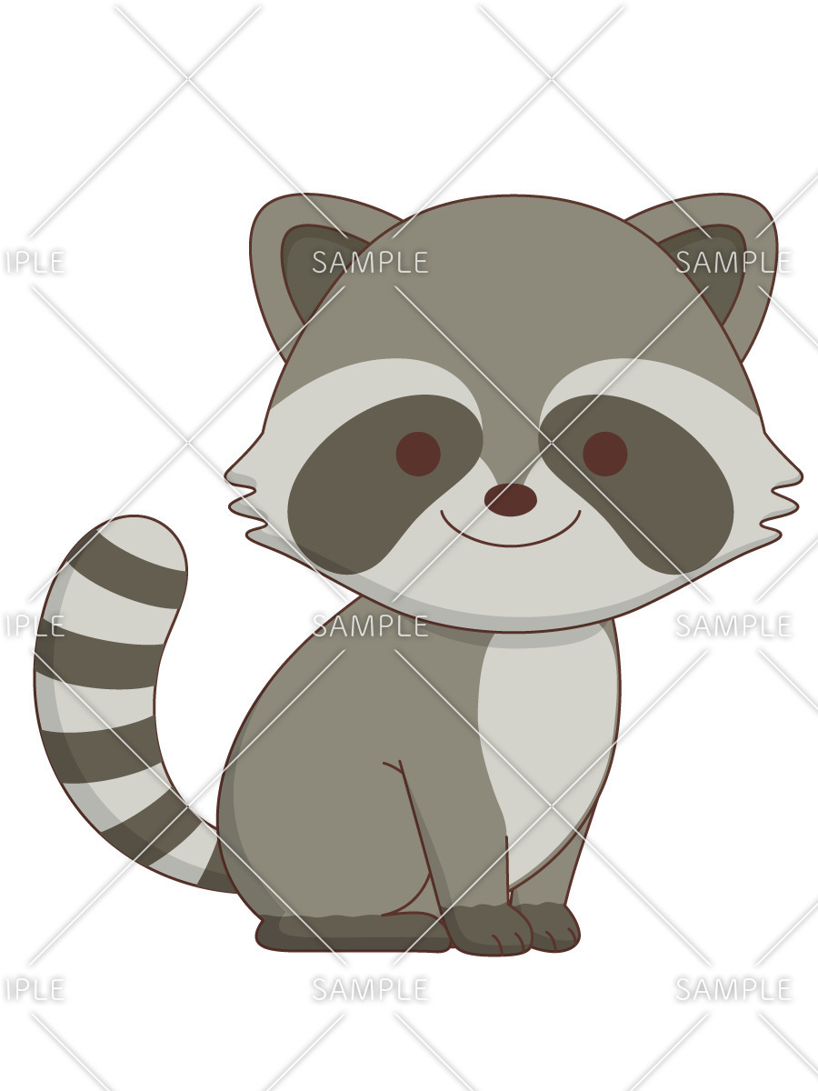 かわいいアライグマ 動物 その他一般 装飾 の無料イラスト 介護アンテナ