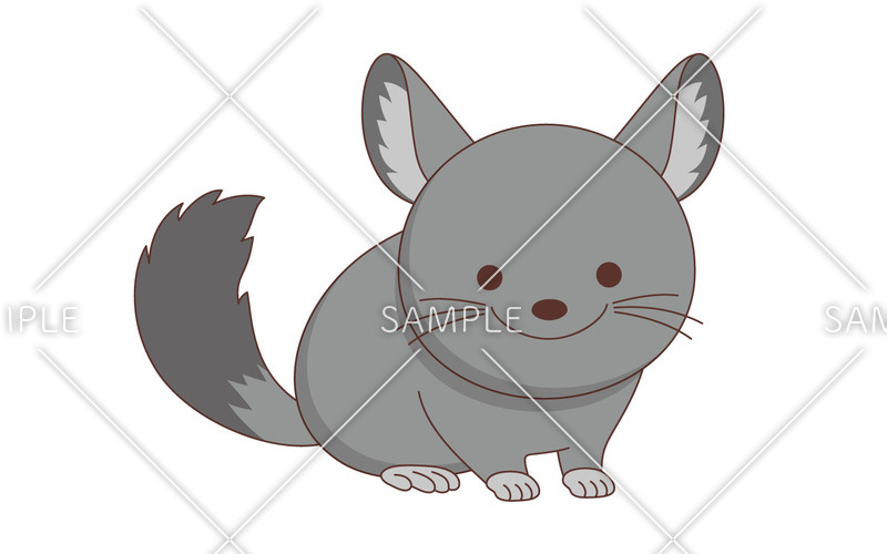 かわいいチンチラ 動物 その他一般 装飾 の無料イラスト 介護アンテナ