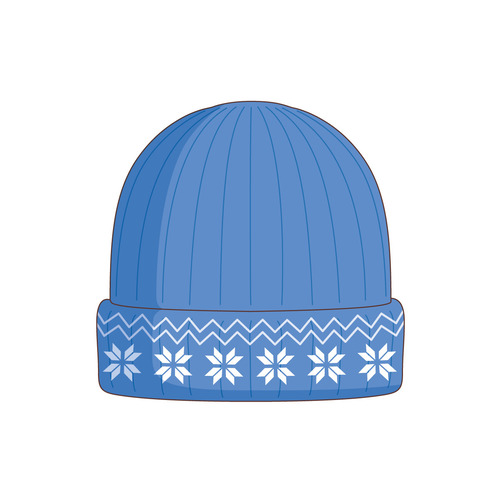 青いニット帽（季節・行事/その他一般・装飾）のイラスト