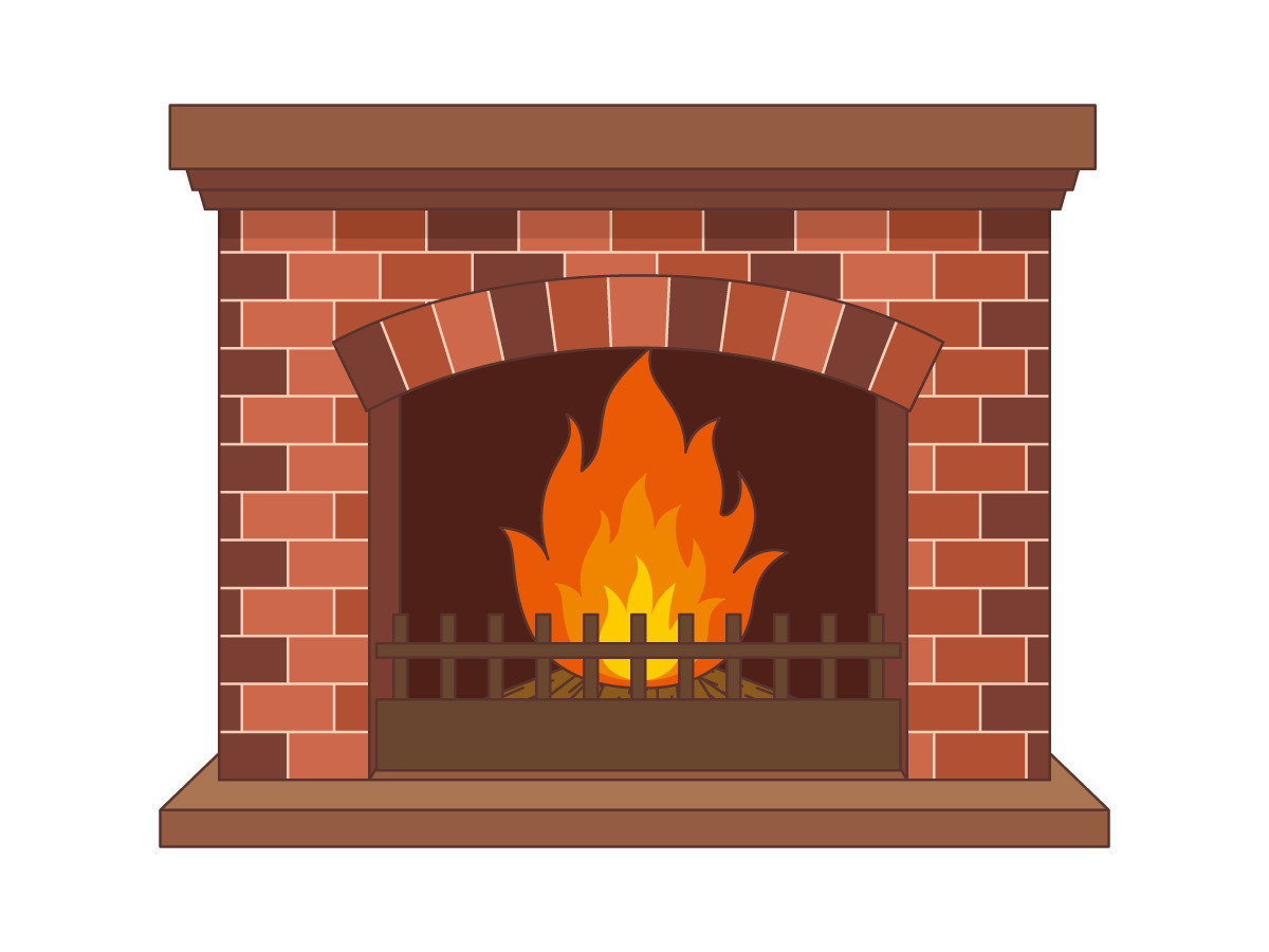暖炉 季節 行事 その他一般 装飾 の無料イラスト 介護アンテナ