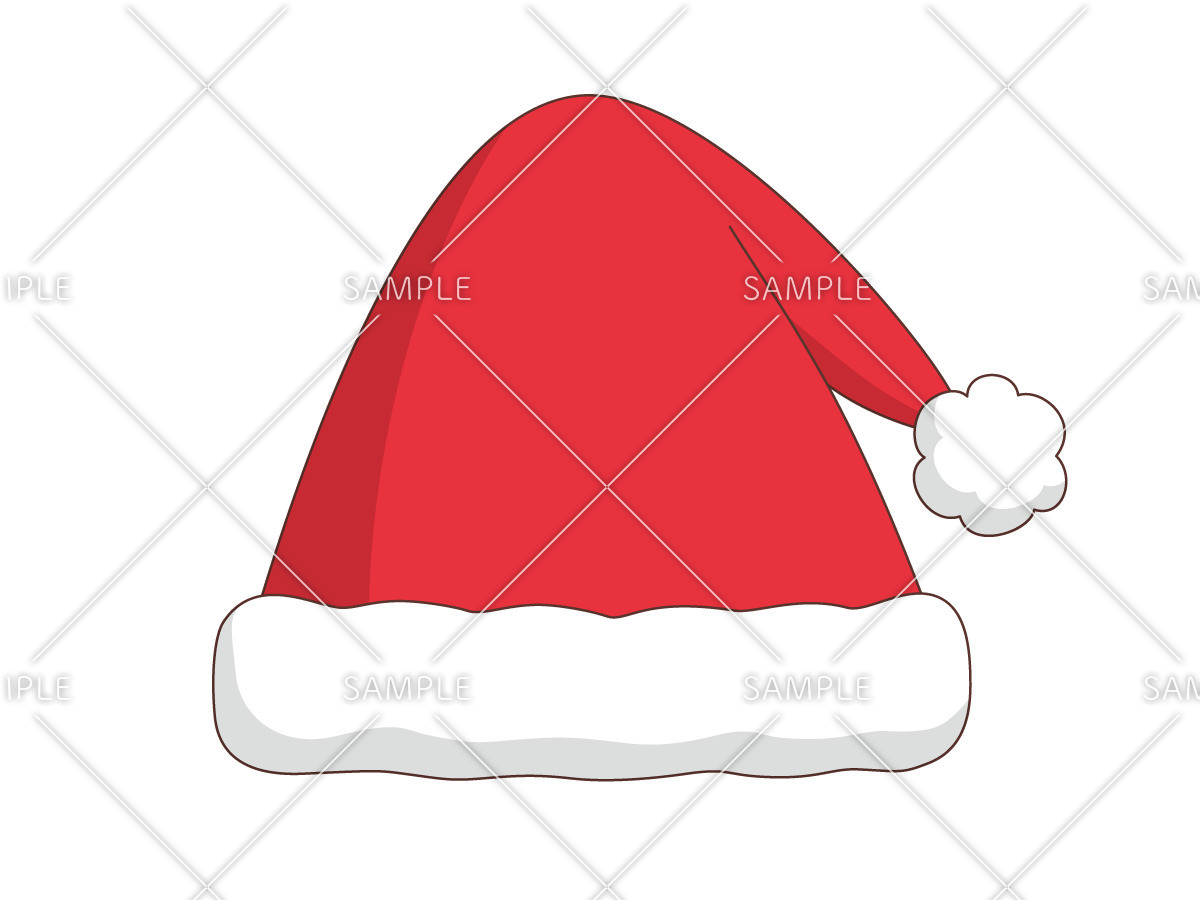 サンタクロースの帽子（季節・行事/その他一般・装飾）のイラスト