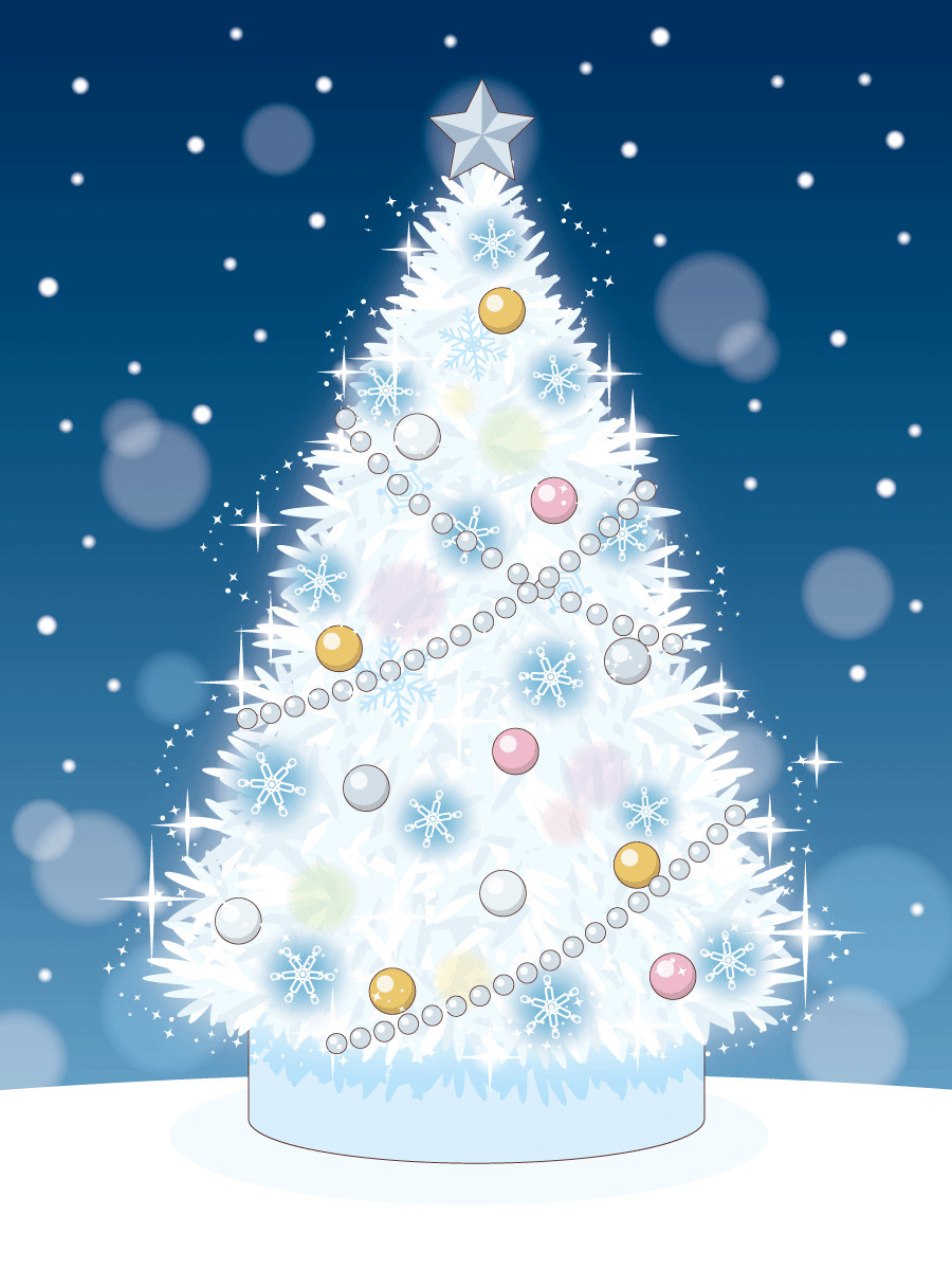 クリスマスイルミネーション 季節 行事 その他一般 装飾 の無料イラスト 介護アンテナ